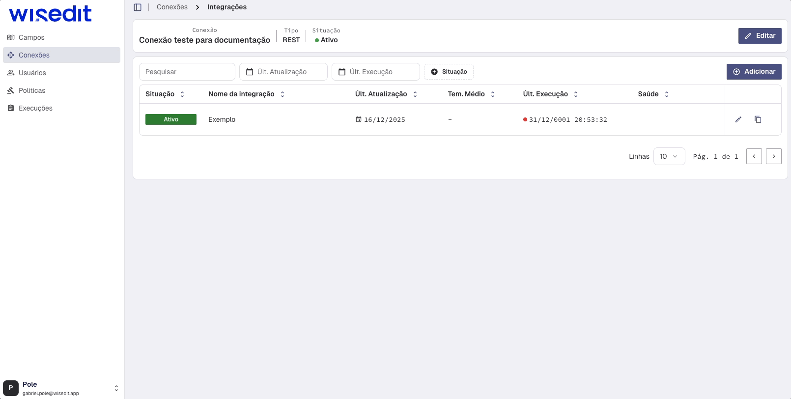Duplicar integração REST