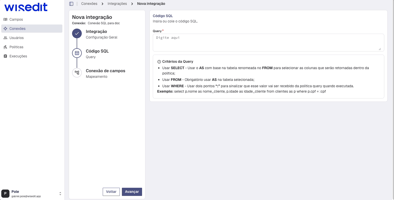 Etapa 2 - Código SQL