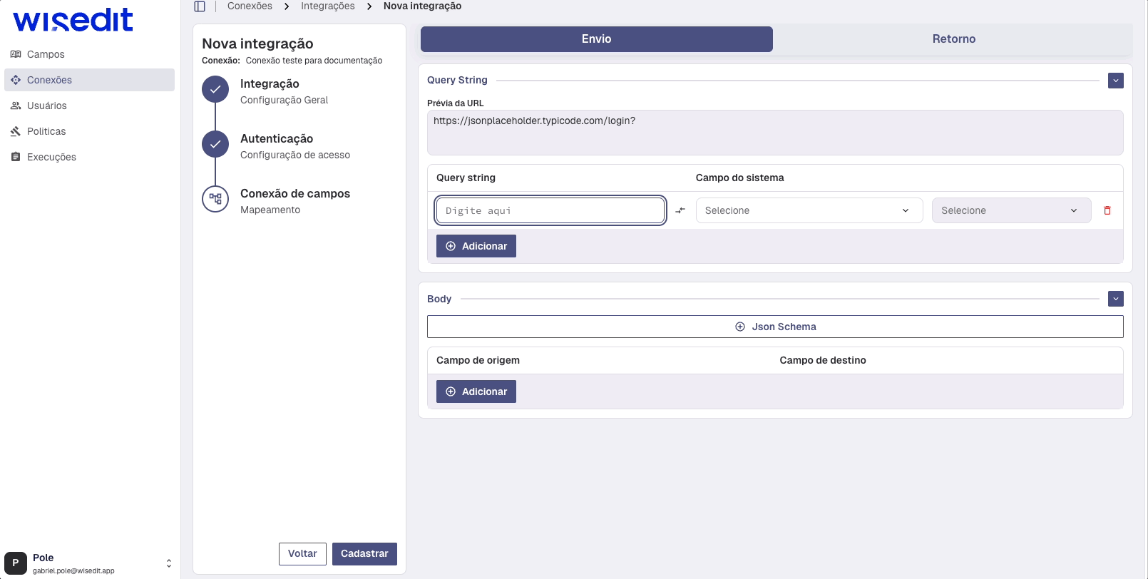 Etapa 3 - Conexão de Campos